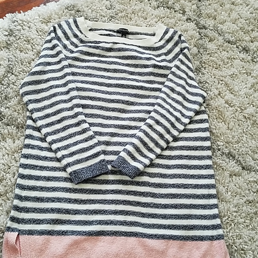 Talbots crew neck striped sweater